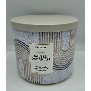 Bath & Body Works White Barn Salted Ocean Air 3-Wick Candle 14.5 oz